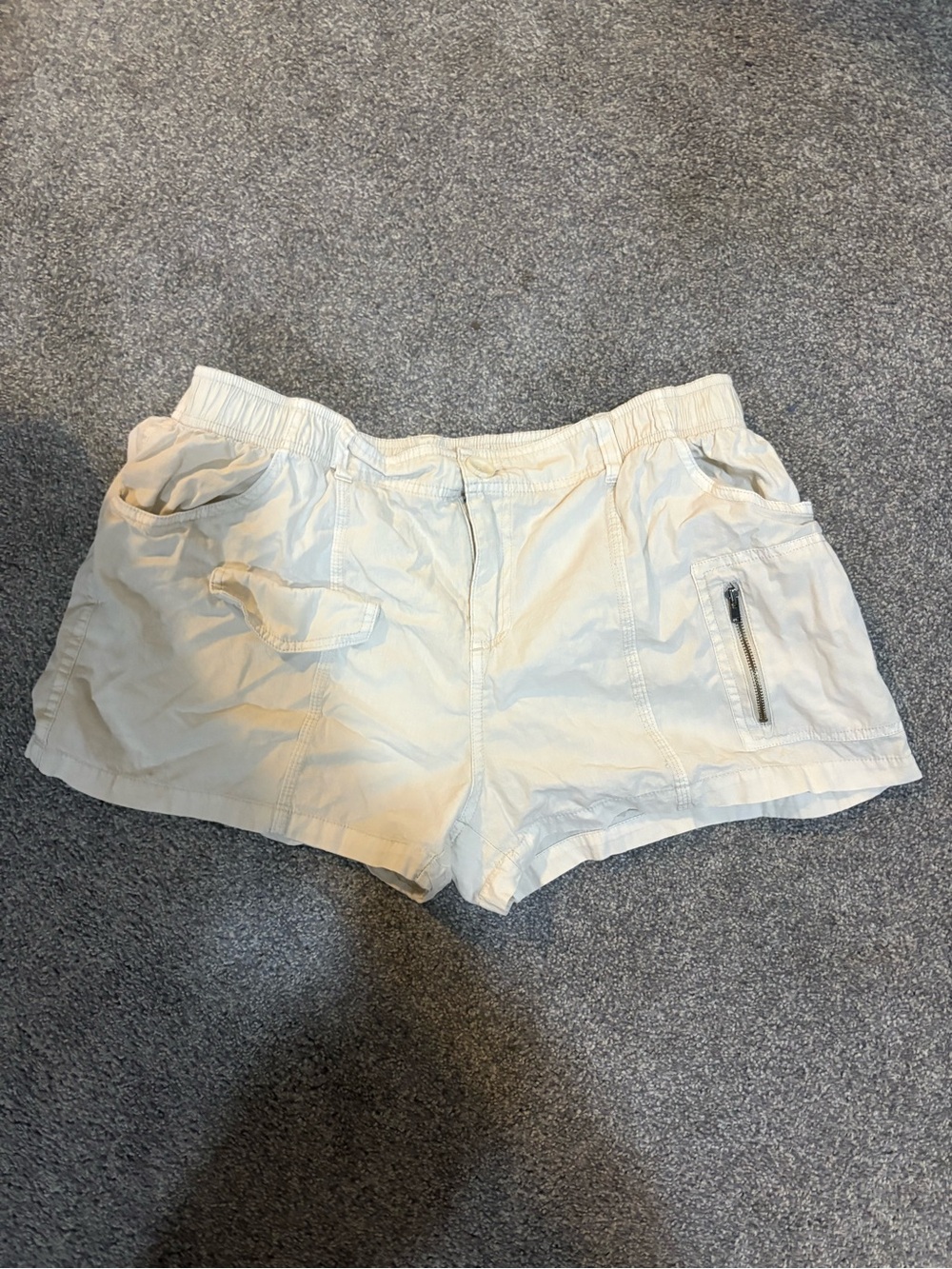 Wild Fable Lightweight Cream Utility Cargo Shorts- Medium